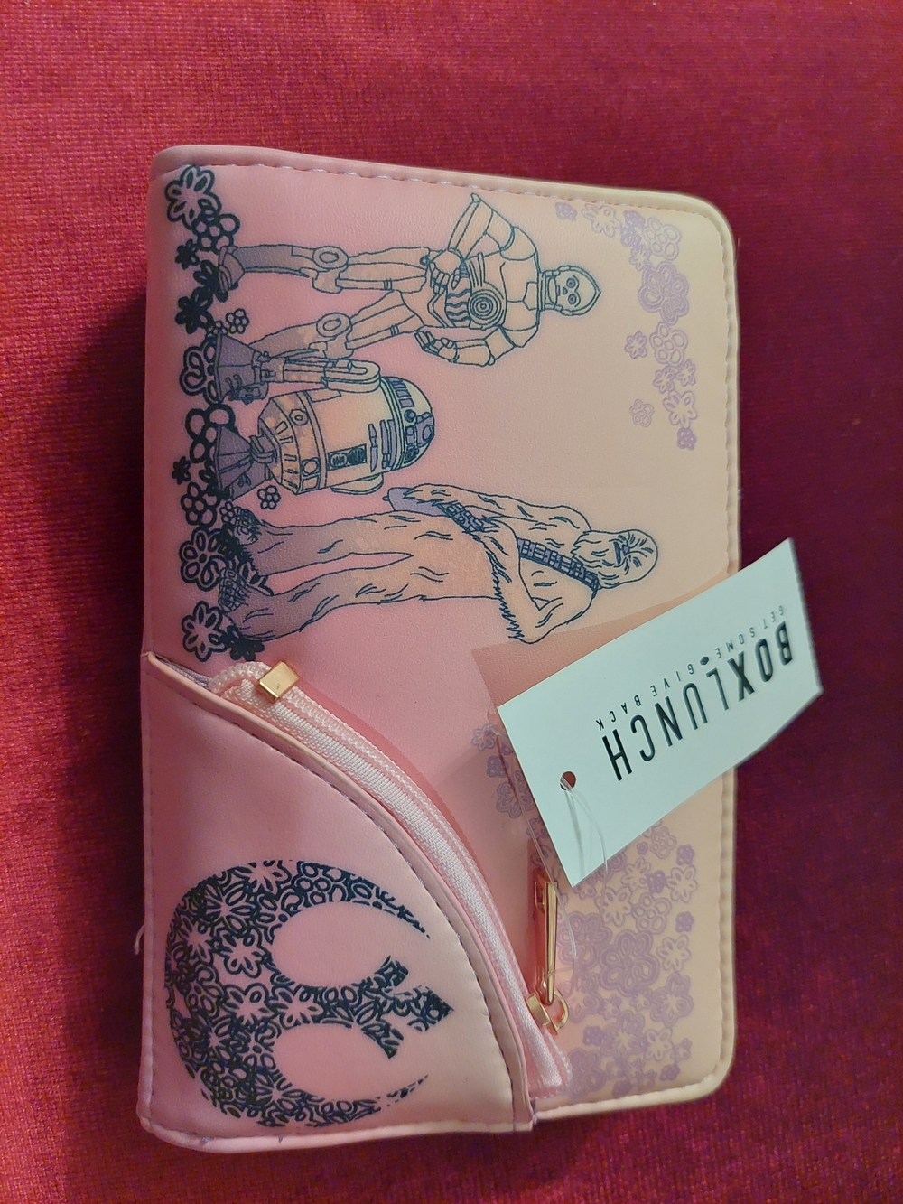 Boxlunch Star Wars Pink Zip Wallet